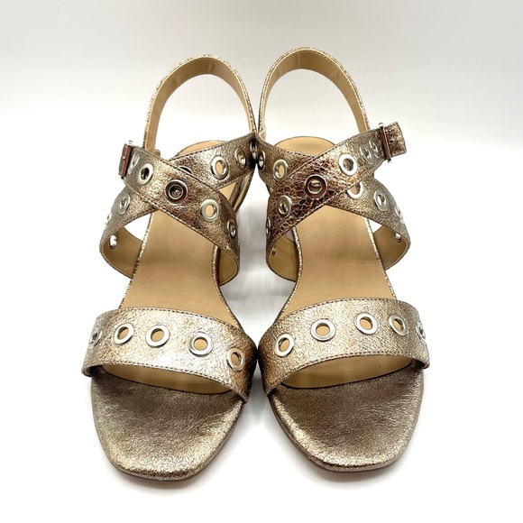 Vaneli Metallic Strappy Sandals. Size 8.5. Block Heel. - Picture 4 of 14